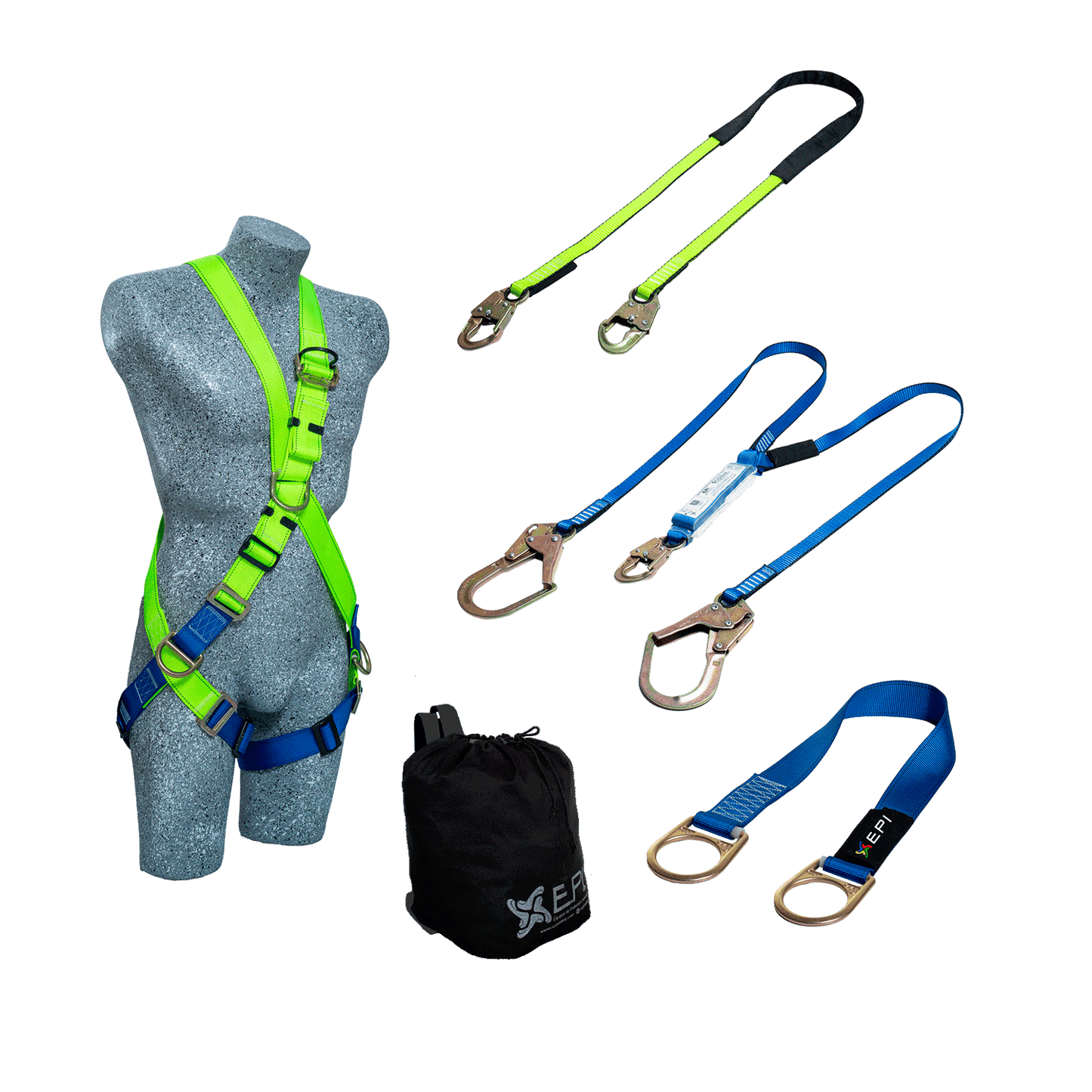 KIT TRABAJO EN ALTURAS – ARNÉS + ESLINGA + ANCLAJE