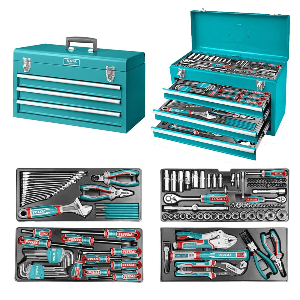 CAJA DE HERRAMIENTAS METÁLICA 132 PIEZAS