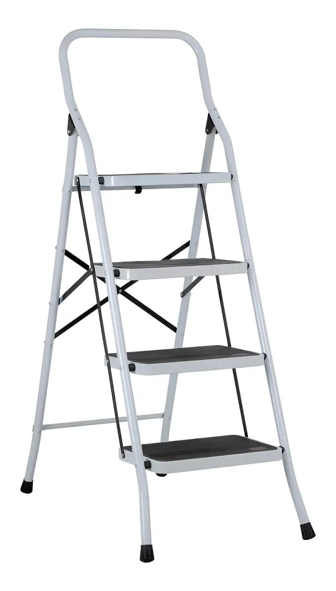 Escalera Plegable de 4 Pasos en Acero