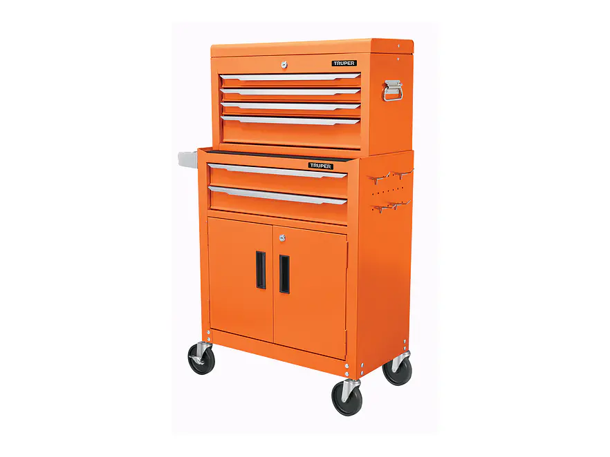 GABINETE Y CAJA DE HERRAMIENTAS 2 EN 1 TRUPER 102938 – COLOR NARANJA
