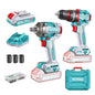 COMBO INALÁMBRICO TALADRO 1/2” 66Nm + PISTOLA DE IMPACTO 1/2” 20V 400Nm – SUPER TOTAL